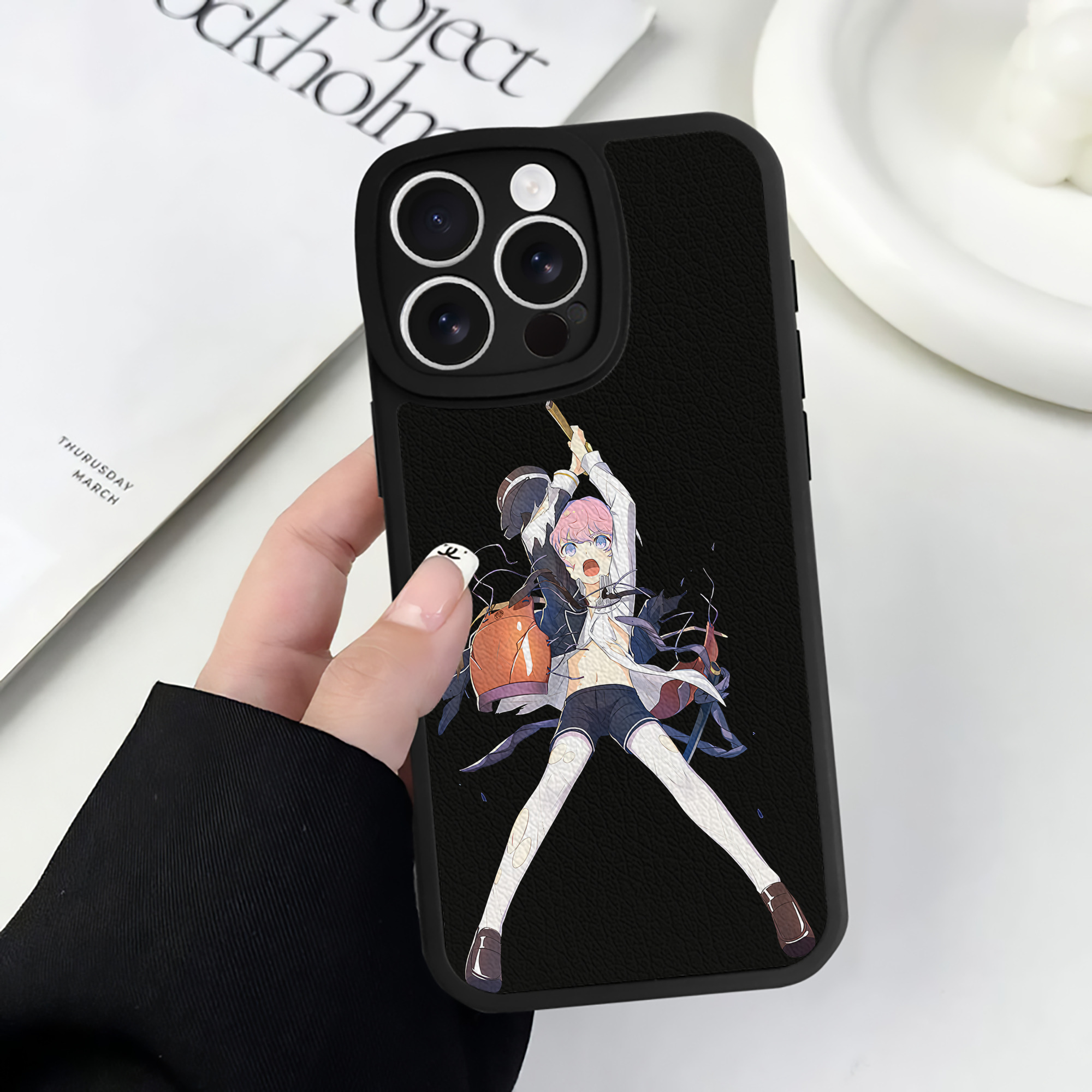 （画像用） 刀剣乱舞 Touken Ranbu 【iPhone 16シリーズ対応】シリコンスマホケース（レザー調） 材質：シリコン